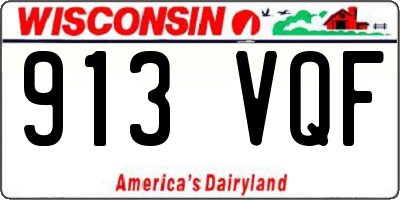 WI license plate 913VQF