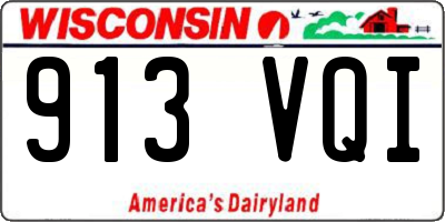 WI license plate 913VQI
