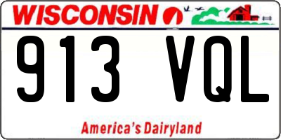WI license plate 913VQL
