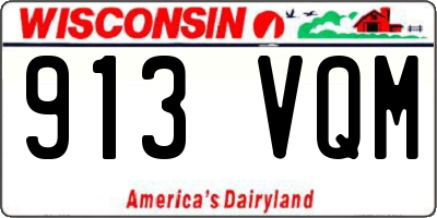 WI license plate 913VQM
