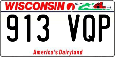 WI license plate 913VQP