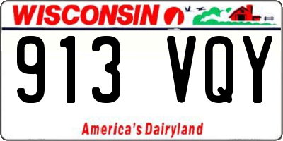 WI license plate 913VQY