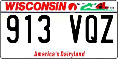 WI license plate 913VQZ