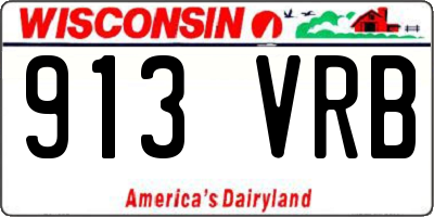 WI license plate 913VRB