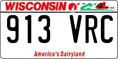 WI license plate 913VRC