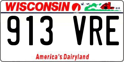 WI license plate 913VRE