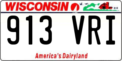 WI license plate 913VRI