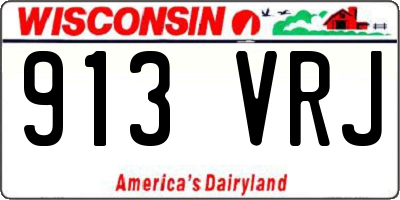 WI license plate 913VRJ