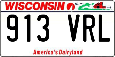 WI license plate 913VRL