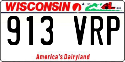 WI license plate 913VRP
