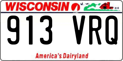 WI license plate 913VRQ