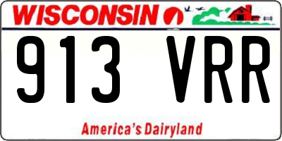 WI license plate 913VRR