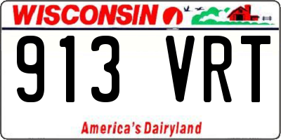 WI license plate 913VRT