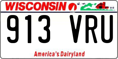 WI license plate 913VRU