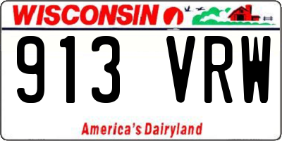 WI license plate 913VRW