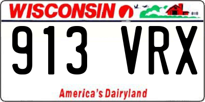 WI license plate 913VRX