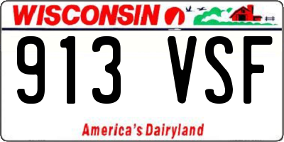WI license plate 913VSF