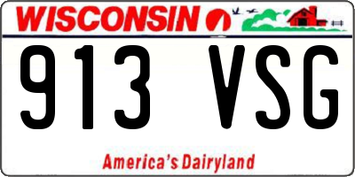 WI license plate 913VSG