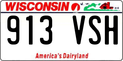 WI license plate 913VSH