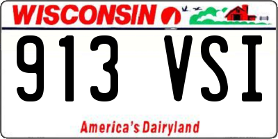 WI license plate 913VSI