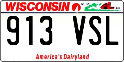 WI license plate 913VSL