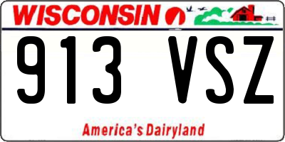 WI license plate 913VSZ