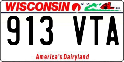 WI license plate 913VTA