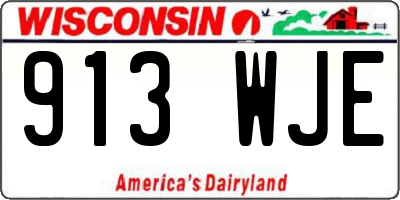 WI license plate 913WJE
