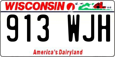 WI license plate 913WJH