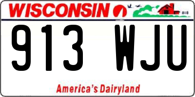 WI license plate 913WJU
