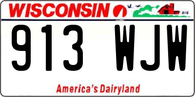 WI license plate 913WJW