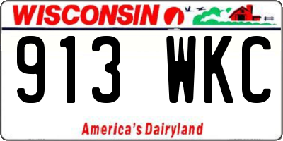 WI license plate 913WKC