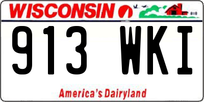 WI license plate 913WKI