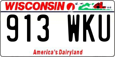 WI license plate 913WKU