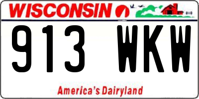 WI license plate 913WKW