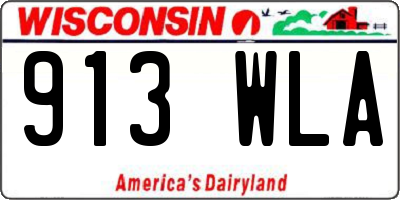 WI license plate 913WLA