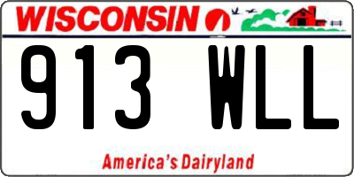 WI license plate 913WLL
