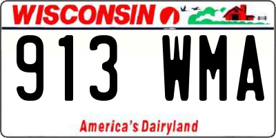 WI license plate 913WMA