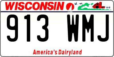 WI license plate 913WMJ
