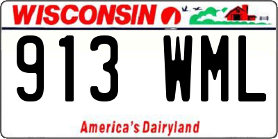 WI license plate 913WML