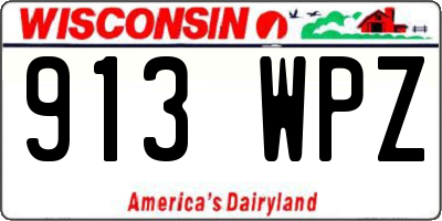 WI license plate 913WPZ