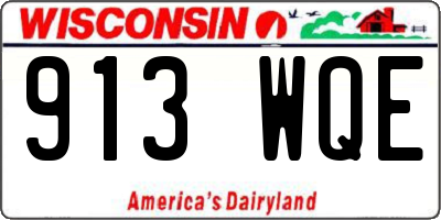 WI license plate 913WQE