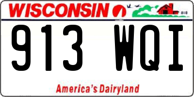 WI license plate 913WQI