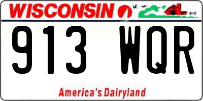 WI license plate 913WQR