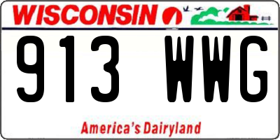 WI license plate 913WWG