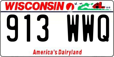 WI license plate 913WWQ