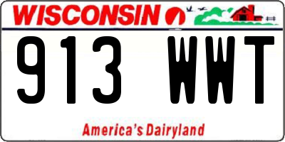 WI license plate 913WWT