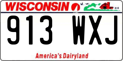 WI license plate 913WXJ