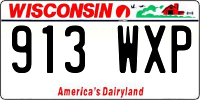 WI license plate 913WXP
