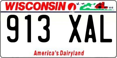 WI license plate 913XAL